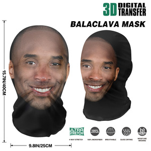 Maschera trasparente Unisex traspirante con copertina integrale 3D con passamontagna stampato per feste mascherate da maschera per feste usa la maschera per il viso delle celebrità - Product Image 3