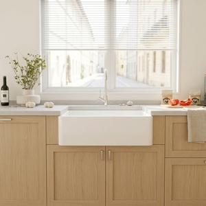 <span class=keywords><strong>Fregadero</strong></span> de cocina de cerámica de <span class=keywords><strong>30</strong></span> pulgadas, negro, de arcilla refractaria, estilo granja, con delantal frontal y un solo tazón, proveedor OEM - Product Image 3