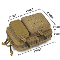 Sac de taille tactique MOLLE découpé au laser, étanche, extensible, 3P, poche pour téléphone EDC, trousse de premiers soins pour la randonnée, les voyages, le camping