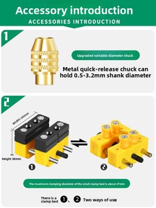 <span class=keywords><strong>Mini</strong></span> perceuse électrique pour perles, pierres de pêche, coquillages, jade ; Outil de fraisage pour bracelets Worry-Beast, perles et objets de collection incontournables - Product Image 4