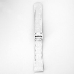 Cinturino in <span class=keywords><strong>vera</strong></span> <span class=keywords><strong>pelle</strong></span> di mucca con fibbia Moissanite in Stock con cinturino in <span class=keywords><strong>vera</strong></span> <span class=keywords><strong>pelle</strong></span> per orologio - Product Image 2