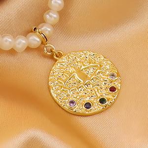 <span class=keywords><strong>Collana</strong></span> con Perla Naturale d'Acqua Dolce Rotonda a Forma di Cometa - Product Image 3