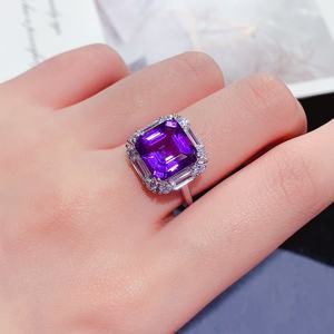 스털링 실버 은도금 탄자나이트 약혼 반지 마퀴즈 컷 및 프롱 세팅 트렌디 여성용 주얼리 - Product Image 6