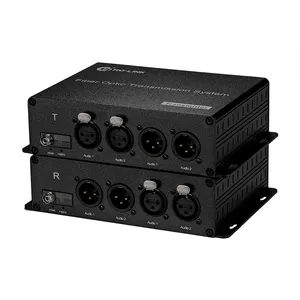 Convertidor de fibra balanceada de audio XLR de 1/2/4 canales, convertidor de fibra óptica conector LC/ST/FC/SC