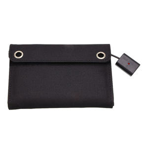 <b>Foldable</b> <b>Solar</b> <b>Panel</b> 12W USB Output Outdoor Camping Charging Bag Black - Product Image 1
