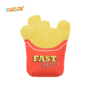 Jouet en peluche couineur pour chien Famipet, personnalisé OEM, en forme de chips, hot-dog, cola, fast-food - Product Image 3
