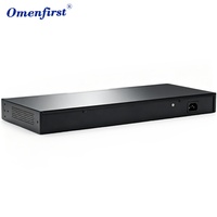 Switch PoE de 24 Puertos con 2 Uplinks Gigabit y 1 Ranura SFP, Switch de Red Ethernet 10/100/1000 Mbps, 360W para CCTV y Fábricas