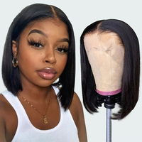 Vente en gros, Meilleures ventes : Perruque bandeau en cheveux humains indiens vierges, effet glacé, pour femmes noires