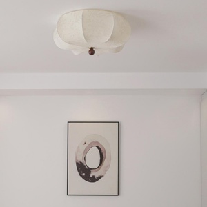 Lampada in tessuto con stampa retrò francese stile antico americano mansarda Hotel camera da letto guardaroba decorazione tessuto illuminazione <span class=keywords><strong>a</strong></span> soffitto - Product Image 4