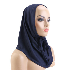 HZM-26144 Foulard Châle pour Femmes de Malaisie et d'Indonésie, Sous-Hijab Uni, <span class=keywords><strong>Bonnet</strong></span> Hijab Instantané - Product Image 3