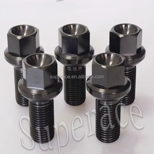 Nouveaux boulons de roue Superace en titane poli M14x1.25 pour conversion de moyeu de roue de voiture Mercedes-Benz Audi - Product Image 6
