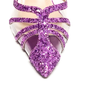 Escarpins sexy pour femmes, sandales de mariage, chaussures de soirée et de bal tendance été 2024, talons hauts à paillettes couleur bonbon - Product Image 3
