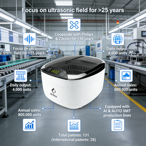 Nettoyeur à ultrasons pour lunettes LifeBasis <span class=keywords><strong>CD</strong></span>-7920, 0,85 L, en acier inoxydable, pour éliminer l'huile, la poussière et les traces sur les verres - Product Image 5