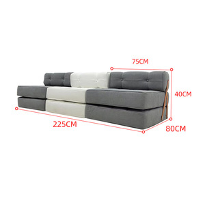 Canapé modulaire en blocs de tofu, style nordique, rembourrage en mousse, combinaison de meubles de salon - Product Image 4