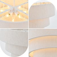 Lustre en fer tissé à la main, réglable, style côtier, pour îlot de cuisine, salle à manger, salon