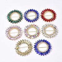 Oeil de cheval cristal accessoires bricolage couleur métal vêtements chaussures chapeaux décoration cercle rond strass boucle de ceinture