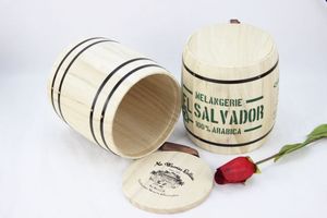 Baril de stockage de grains de café en bois personnalisé, seau écologique - Product Image 4