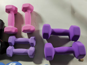 High Quality Gym Fitness 1kg 2kg 3kg <strong>4kg</strong> Customized Weights Neoprene Coated Pvc <strong>Dumbbells</strong> Set With RackNeoprene <strong>Dumbbells</strong> - Product Image 5