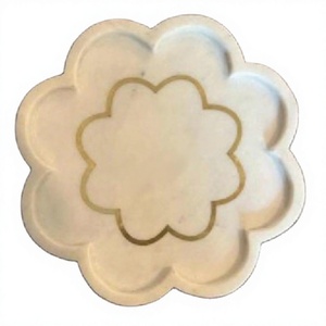 Kitchenware Accessories Antiquity Marble Serving Tray for Home & Hotel Marble Tray With gold design Cheap Modern Stone Tray - Product Image 1