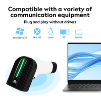 Escáner 2D Inalámbrico y con Cable JR Serie 825 con Base de Carga Inteligente, Indicador LED Tricolor, Lector de Códigos de Barras Inalámbrico para Punto de Venta