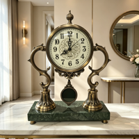 Horloge de table numérique rétro européenne Design antique américain silencieux pour chambre à coucher salon accessoires créatifs de décoration de la maison