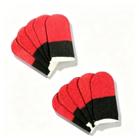 10pcs Per Pack Sarung Jari Ponsel Serat Karbon Dua Warna Anti Keringat Layar Sentuh Gaming Berjalan Unisex
