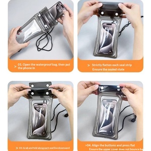 Sac de téléphone étanche robuste, housse de protection durable et étanche pour la prise de vue <span class=keywords><strong>sous</strong></span>-marine, le surf, la course à pied, l'entraînement en plein air - Product Image 4