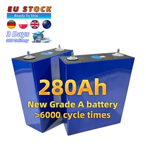 EU Stock sistema di accumulo solare prismatico batteria al litio 3.2V 100Ah 280Ah Lifepo4 cella per Golf carrelli elettrici pacchetto solare