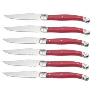 Couteau à Steak à viande en acier inoxydable, vente en gros, en plastique ABS, manche noir - Product Image 2