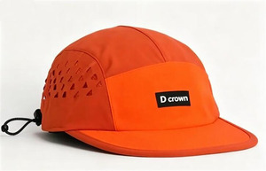 Gorra Deportiva Ajustable de 5 Paneles, con Visera Plana, de Alta Calidad, con Logotipo Personalizado, Impermeable, Transpirable, de Nailon, con Orificios Cortados con Láser, para Actividades al Aire Libre - Product Image 5