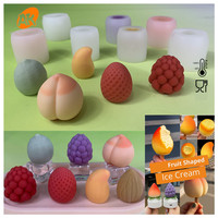 Moule en Silicone 3D en Forme de Fruit pour Crème Glacée, Framboise, Chocolat, Mangue, Citron, Fondant, Bougie, Pâtisserie et Décoration de Gâteaux