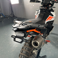 Support de plaque d'immatriculation universel pour moto 790 890 Adventure /R 2019-2024, support arrière en acier inoxydable noir avec LED, remplacement