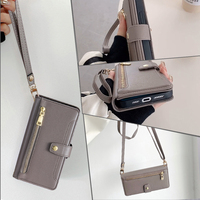 Nouvelle coque de téléphone avec porte-cartes, bandoulière réglable, étui en cuir magnétique pour iPhone 18 Pro Max 17 16 15 Plus 14 Pro Max