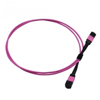 Cable MTP-MTP de 5m (15 pies) OS2 SM 24 Fibras Monomodo Elite, Cable de Conexión de Fibra Óptica MPO OM3 Tipo B Plenum OFNP
