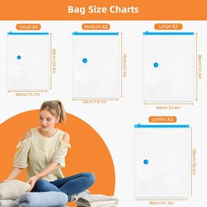 <span class=keywords><strong>Sacchetti</strong></span> Sottovuoto per <span class=keywords><strong>Vestiti</strong></span> con Pompa Wireless, Confezione da 9 <span class=keywords><strong>Sacchetti</strong></span> <span class=keywords><strong>Salvaspazio</strong></span> per Viaggi, Traslochi, Piumoni, Conservazione Abiti - Product Image 5