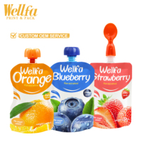Pochettes à bec verseur écologiques personnalisées de qualité alimentaire 250 ml 500 ml, sachets de yaourt réutilisables en aluminium, Doypack