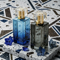 Flacons de parfum en verre de 100 ml, design rectangulaire moderne, unique, élégant et luxueux, fournisseur Anding.