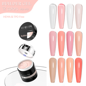 Vendeeni TPO HEMA libre de larga duración nueva fórmula No Burn Builder Nail extensión de Color personalizado Polying Gel Builder acrílico Gel Poly - Product Image 1