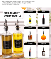 Verseur de bouteille à clapet en acier 304, bec verseur hermétique pour bouteilles d'huile d'olive, de sauce et de vin de cuisine