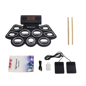 Portable Electronic Hand-rolled Drum with Audio hot sale Connection <strong>DTX</strong> Children's Practice Drum Kit for Percussion Playing - Product Image 2