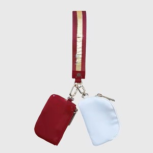 Portachiavi a doppia tasca impermeabile con cerniera, tinta unita, alla moda, con portamonete e porta carte, spedizione da magazzino USA - Product Image 2