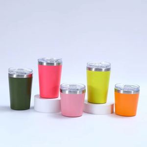 Tasse thermique en acier inoxydable double paroi 304, portable pour l'extérieur, mini-tasse avec couvercle transparent, 6-12 heures, 260 ml, 360 ml, 12 oz - Product Image 2