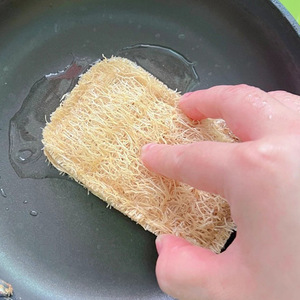 Loofah Sponge Rectangle Pad For Pots And Pans Dish Cleaning Scouring Tool - Product Image 1