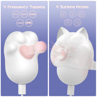 Vibrateur Clitoridien Patte de Chat Mignonne à Succion et à Tapotement, Stimulateur Clitoridien pour Femmes, Personnalisation OEM ODM, Jouet Sexuel, Prix d'Usine, Vente en Gros