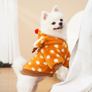Costume de Noël pour animaux de compagnie, sweat à capuche en forme d'elk ou de cerf pour chien ou chat, manteau chaud en polaire doublé de peluche pour Maltese, Teddy, hiver - Product Image 4