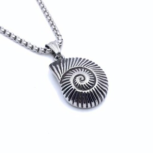 Pendentif escargot en acier inoxydable pour hommes, collier en forme d'animal, design coquillage 2160119 - Product Image 5