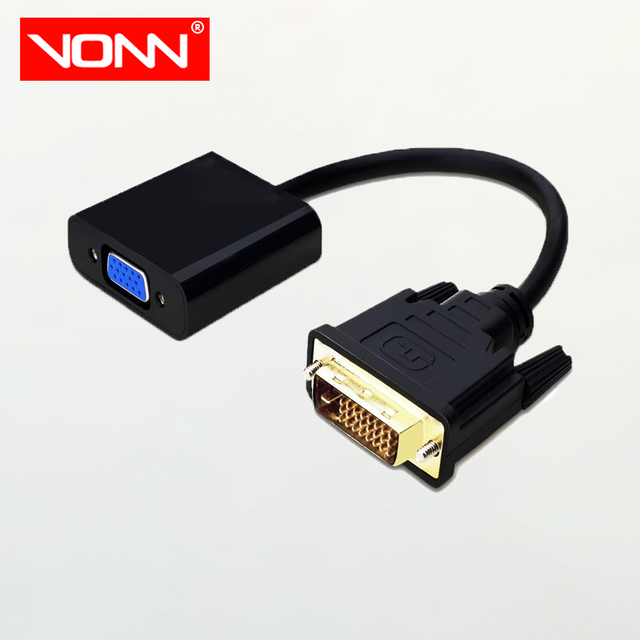 Brand New DVI-D 24+1 to VGA Adapter (Male to Female) Video Converter for PC Graphics Card Laptop & Mobile Phone