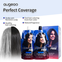 Private Label OEM No Ammonia 500ml x2 Dark Brown Black Color Hair Blackening Dye Cream