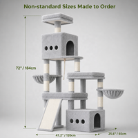 Meuble pour chat tout-en-un avec plusieurs zones interactives, arbre à chat extra-large pour chats de grande taille