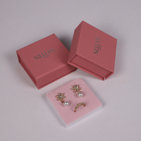 Boîte à bijoux en carton personnalisée avec logo personnalisé, conception gratuite, fermeture magnétique en papier, emballage cadeau